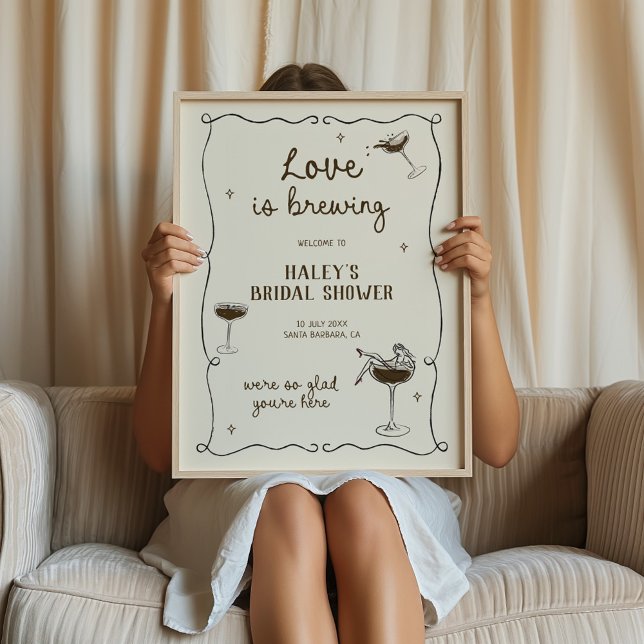 Love is Brewing Espresso Martini Welcome Poster (Creator Uploaded)