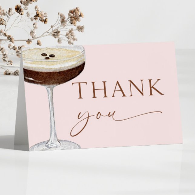 Love Is Brewing Expresso Martini Bridal Shower Thank You Card (Creator Uploaded)