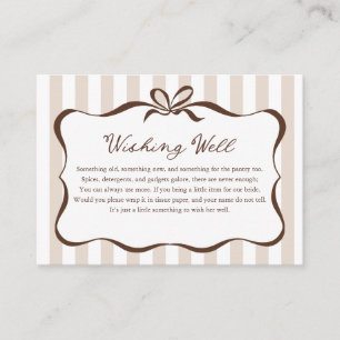 Love Is Brewing Fall Bridal Shower Wishing Well Enclosure Card