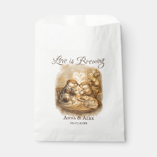 Love is Brewing Favour Bag (Front)