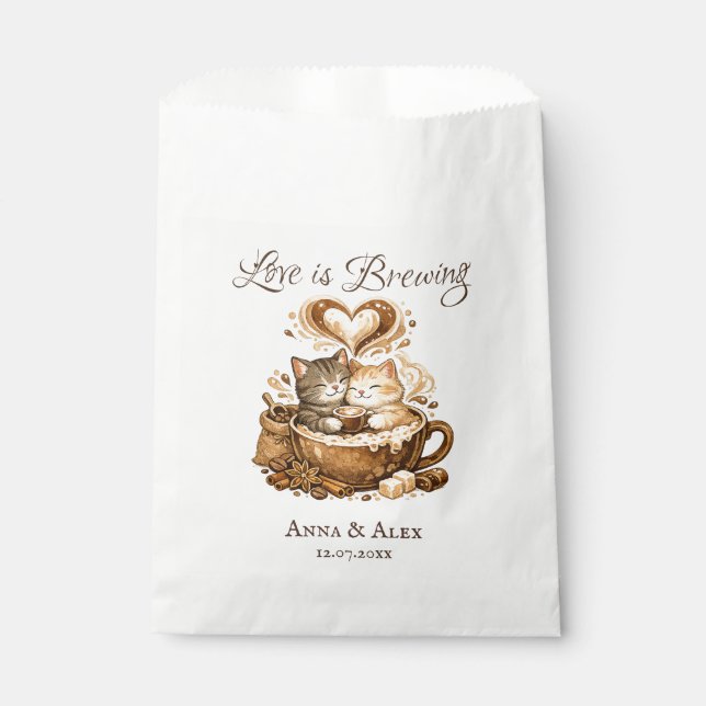 Love is Brewing Favour Bag (Front)