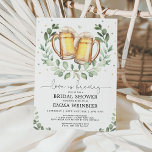 Love is Brewing Greenery Beer Bridal Shower Invitation<br><div class="desc">Love is brewing! Invite your guests to shower with this chic beer-themed invitation. Use the design tools to edit the text,  change font colour and style to create a unique one of a kind invitation design.</div>