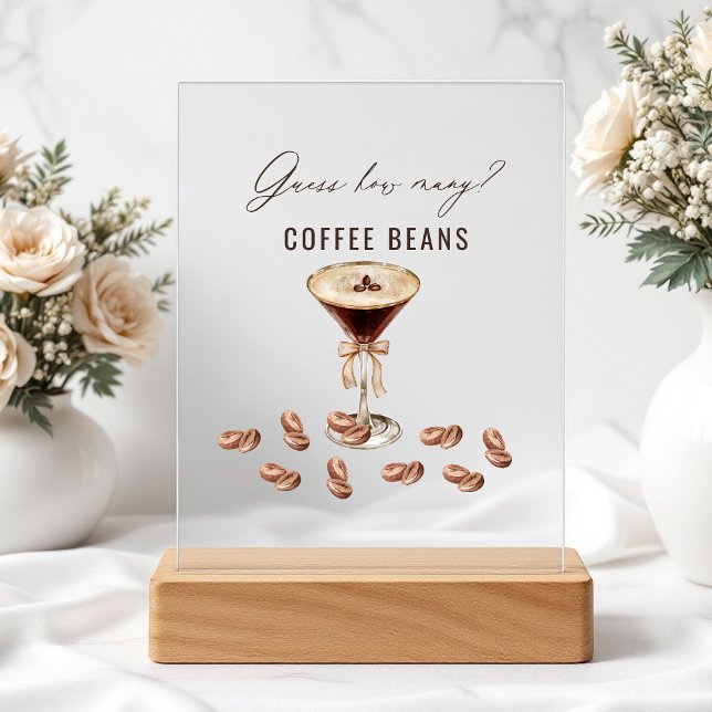 Love is Brewing Guess How Many Coffee Beans Acrylic Sign (Creator Uploaded)