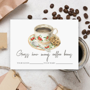 Love is brewing Guess how many coffee beans Enclosure Card