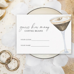 Love is brewing How many coffee beans Enclosure Card