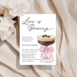 Love is Brewing Martini Bridal Shower Invitation