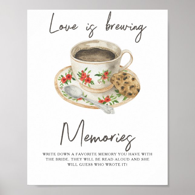 Love is brewing Memories with the bride Poster (Front)