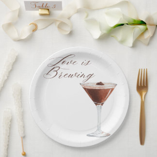 Love is Brewing Paper Plate