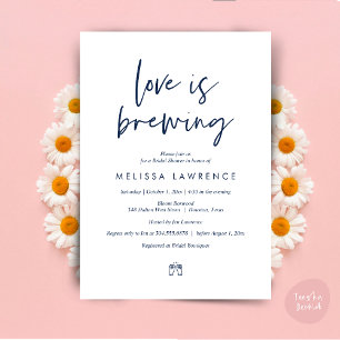 Love is brewing, Perfect Bridal Shower Beer Party Invitation