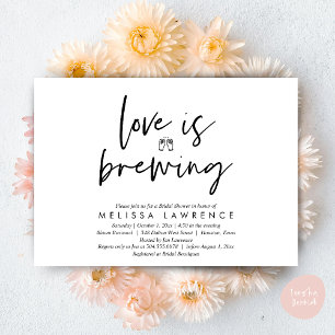 Love is brewing, Perfect Bridal Shower Beer Party Invitation
