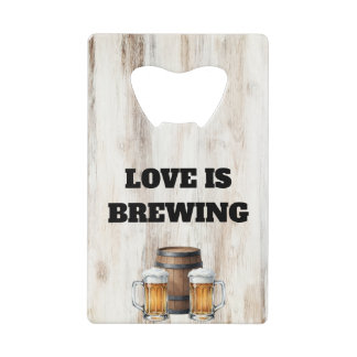 Love is Brewing Rustic Shower Bottle Opener Favor