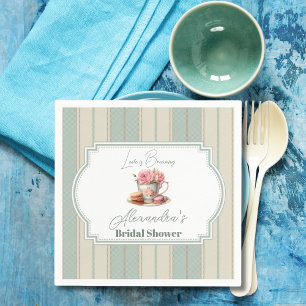 Love is Brewing Tea Party Bridal Shower  Napkin