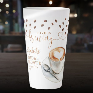 Love Is Brewing Theme Bridal Shower Latte Mug