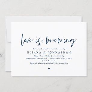 Love is brewing, Wedding Rehearsal Dinner Invitati Invitation