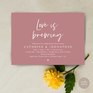 Love is brewing, Wedding Rehearsal Dinner Invitati Invitation