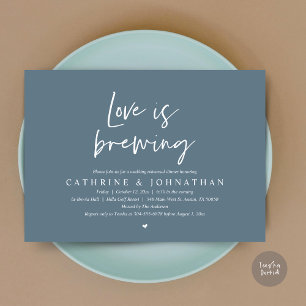 Love is brewing, Wedding Rehearsal Dinner Invitati Invitation