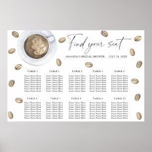 Love is brewing Wedding seating chart