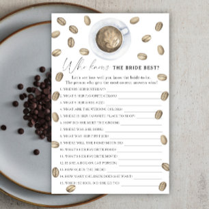 Love is brewing Who knows the bride best