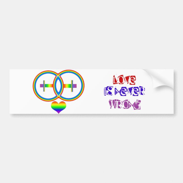 LOVE is Bumper Sticker (Front)