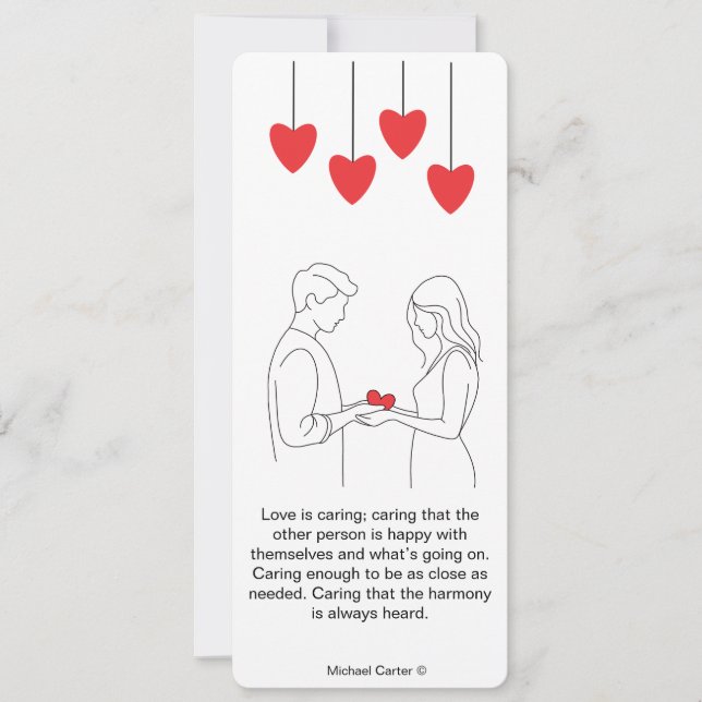 Love is caring invitation (Front)