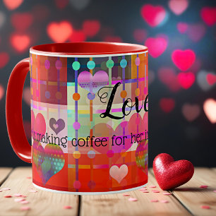 Love is ... Colourful Hearts Mug