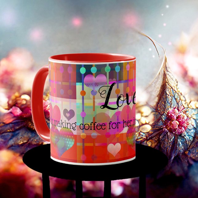 Love is ... Colourful Hearts Mug (Creator Uploaded)