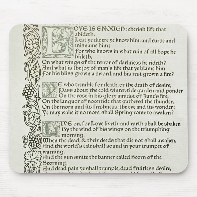 Love is enough, 1897 mouse pad (Front)