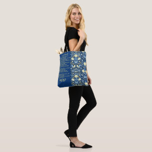 Love Is Enough, William Morris' Blue Floral Tote Bag
