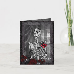 Love Is Eternal Gothic Wedding Thank You Card