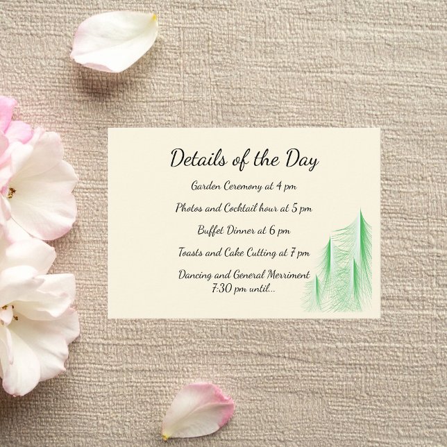 Love Is Evergreen Wedding Enclosure Card (Creator Uploaded)