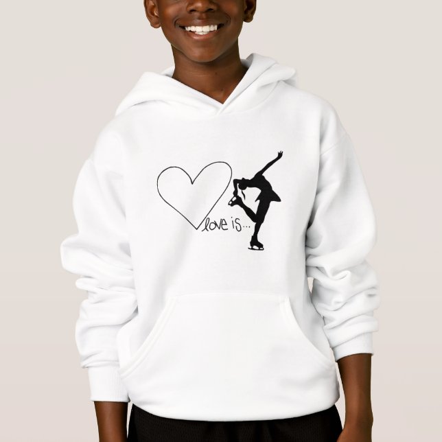 Love is Figure Skating, Girl Skater & Heart (Front)
