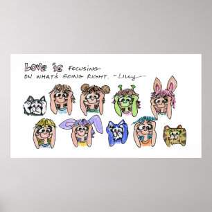 Love Is Focusing On...Law Of Attraction Poster