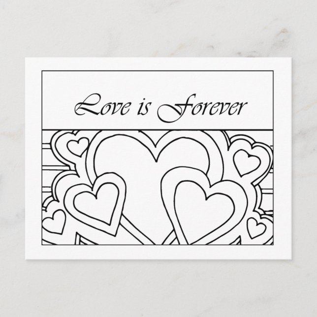 Love is Forever Drawing Postcard (Front)