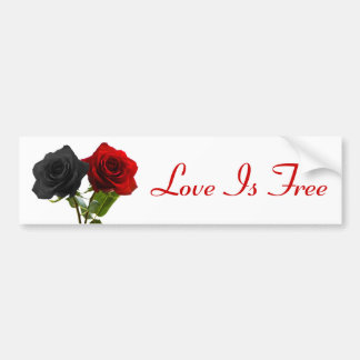 Love is free bumper sticker