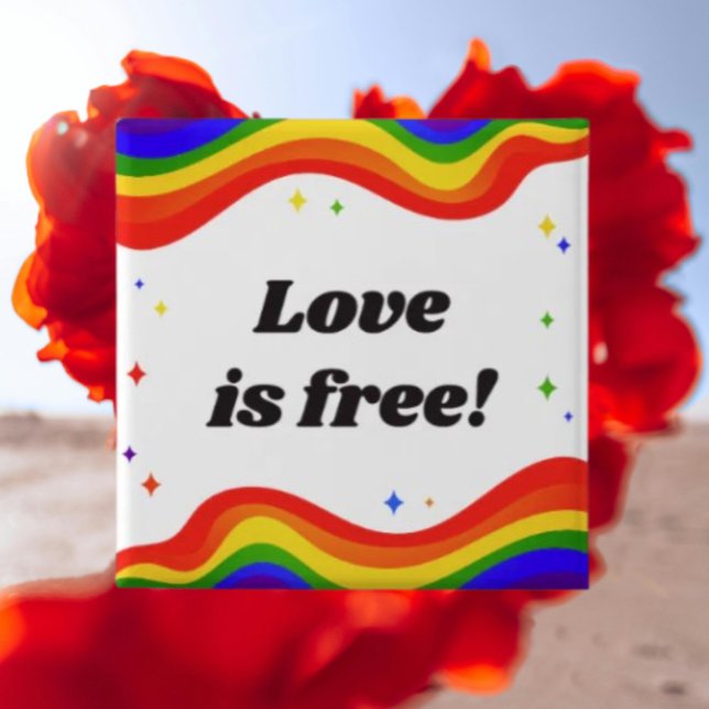 Love is Free: Rainbow Pride Button (Creator Uploaded)
