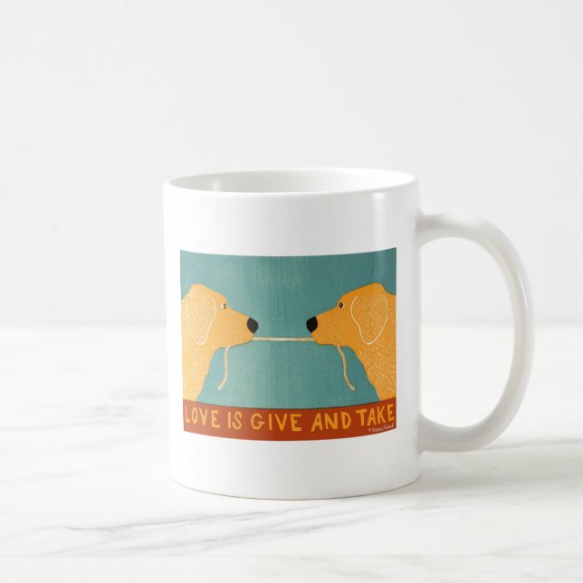 Love is Give and Take- Stephen Huneck Coffee Mug (Right)