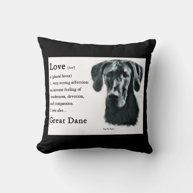 Love Is Great Dane Gifts Cushion (Front)