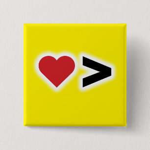 Love is Greater 15 Cm Square Badge