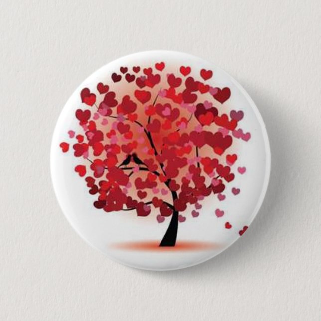 Love is growing 6 cm round badge (Front)