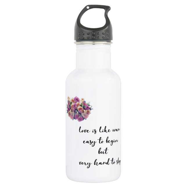 love is hard to stop Water Bottle (Front)