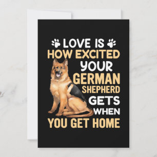 Love Is How Excited Your German Shepherd Invitation