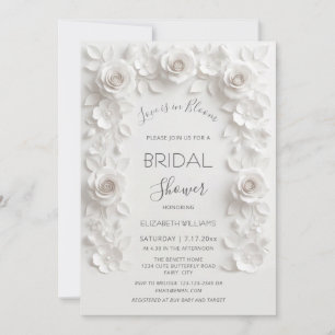 Love Is In Bloom 3D Roses Flowers Invitation
