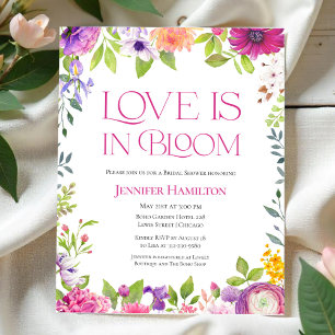 Love is in Bloom Bridal Shower Budget Invitation