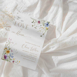 Love is in Bloom Bridal Shower- Elegant Floral  Invitation