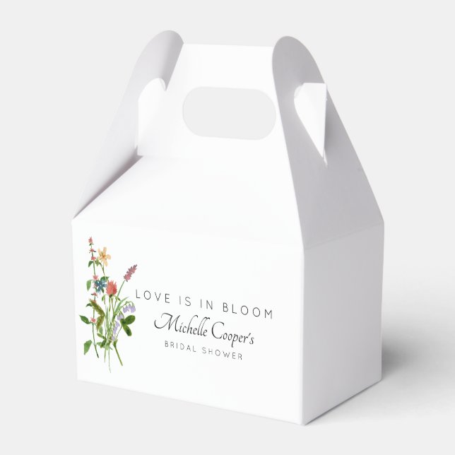 Love is in Bloom Bridal Shower Favour Box (Front Side)
