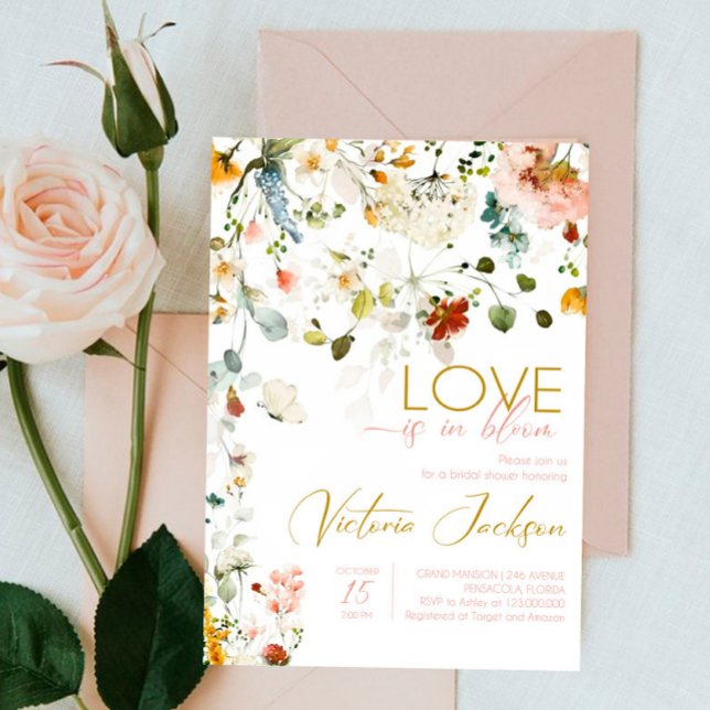 Love is in Bloom Bridal Shower Invitation (Creator Uploaded)