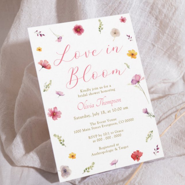Love is in Bloom Bridal Shower Invitation (Creator Uploaded)
