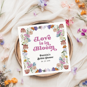 Love Is In Bloom Bridal Shower Wildflower Napkin