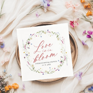 Love Is In Bloom Bridal Shower Wildflower Napkin