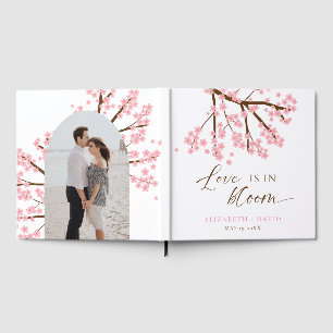 Love is in Bloom Cherry Blossoms Wedding Guest Book